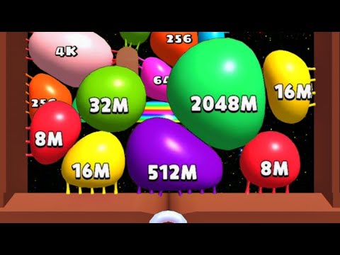 Blob Merge 3D vs Jelly Cube Run 2048 - Satisfying Mobile Games (Android, iOS) All Max Level