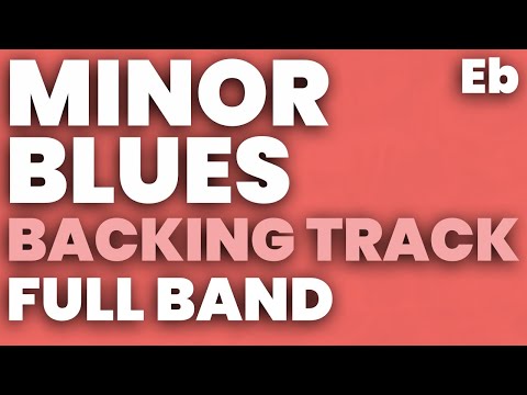 Minor Blues in Eb Backing Track Swing 120 bpm Brushes - FULL BAND