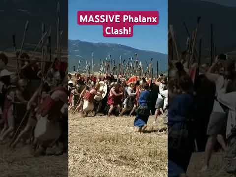 MASSIVE Phalanx Clash! 2500th anniversary of Plataea reenactment #history #spartan #reenactment