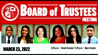 LBCCD Board Meeting March 23, 2022 video