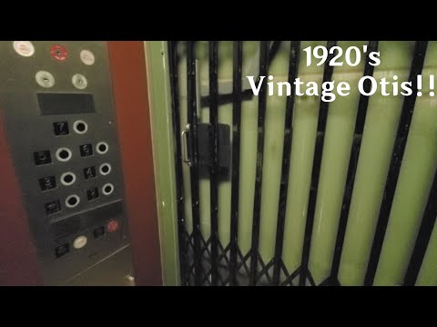 AMAZING 1920's OTIS (mod. by GAL) Traction Elevator at an apartment building - Seattle WA