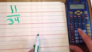 Converting Fractions to Percents Using TI-15 Calculator