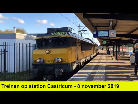 Treinen op station Castricum - 8 november 2019 (4K)