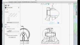 SOLIDWORKS Detail View with Spline