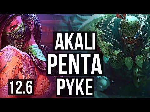 AKALI vs PYKE (MID) | Penta, 13/0/6, Legendary, 900K mastery | NA Diamond | 12.6
