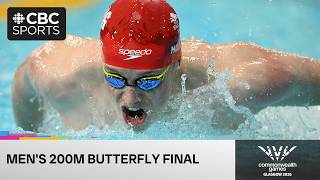 Men's 200m butterfly final very close on Day 4 of Glasgow 2026 Commonwealth Games