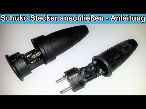 Stecker an Kabel richtig anschließen – Schuko Stecker & Buchse montieren anklemmen – Anleitung