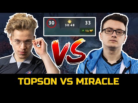 MIRACLE VS TOPSON MET IN RANK - SUPER TIGHT RANK BATTLE DOTA 2