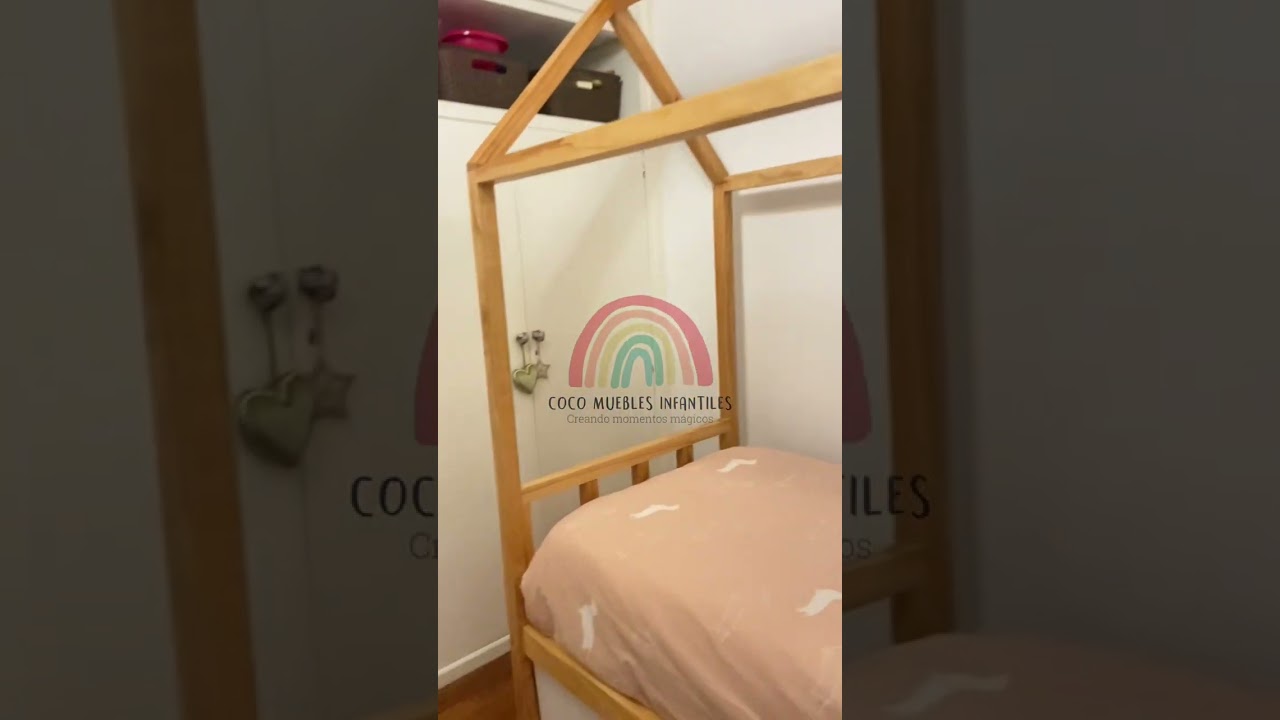 Cama house con barandas y nido- Mobiliario Infantil