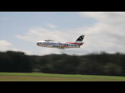 First Flight F-86 Sabre Aerobatics - Airshow Gradec Slovenj