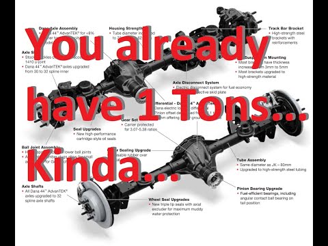 Jeep Gladiators come with 1 ton axles!