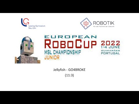 Soccer Open: Jellyfish - GO4BROKE (11:3) - European RoboCup Junior Portugal 2022
