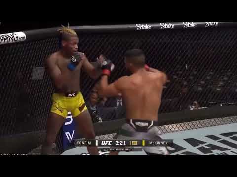 Ismael Bonfim with the dream debut🔥KO Terrance McKinney #ufc287