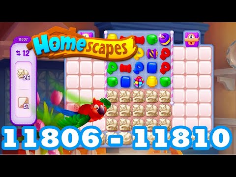 Homescapes Level 11806 - 11810 HD 3 - match puzzle Gameplay | android | IOS | 11807 | 11808 | 11809