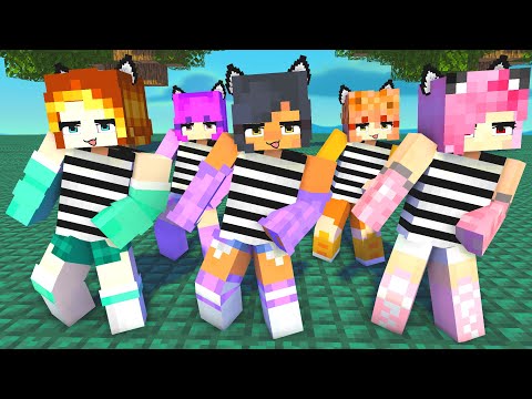 SIMPLE DIMPLE PRISON CUTE APHMAU FRIENDS KIM, KC, ZOEY AND MIA - MINECRAFT ANIMATION #shorts