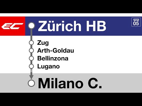 SBB FFS Ansagen/annunci » EuroCity Zürich HB — Milano Centrale (2022) | SLBahnen