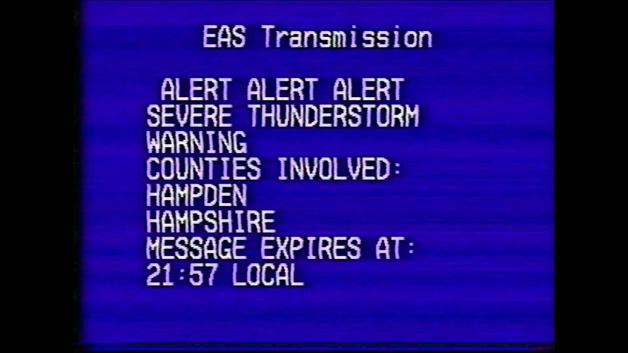 Emergency Alert System (EAS) Sample- Western MA, 1999-2000