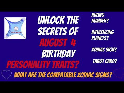 August  4  birthday personality and compatibility #zodiac #astrology #numerology #tarotcard #planet