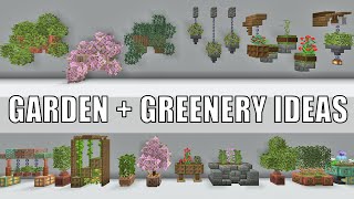 Minecraft Garden &amp; Greenery Decor Ideas | How to Build Beautiful Gardens