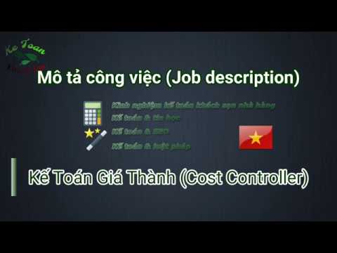 Mo Ta Cong Viec Ke Toan Gia Thanh (Cost Controller) Trong Khach San 🏩