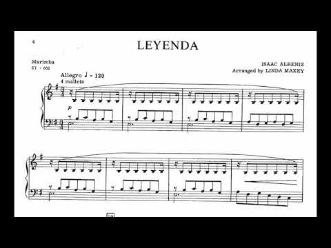 Isaac Albeniz - Asturias (Leyenda) for Marimba, Op. 232, No. 1 (1892) [Score-Video]