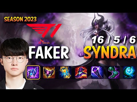 T1 Faker SYNDRA vs TRISTANA Mid - Patch 13.15 KR Ranked