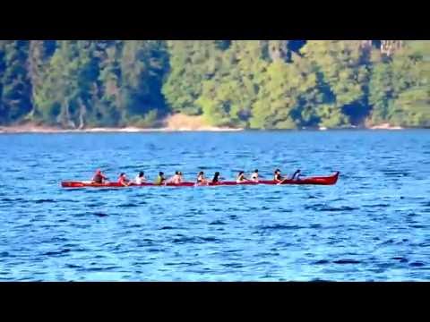 Native Canoe Cowichan Bay Vancouver Island