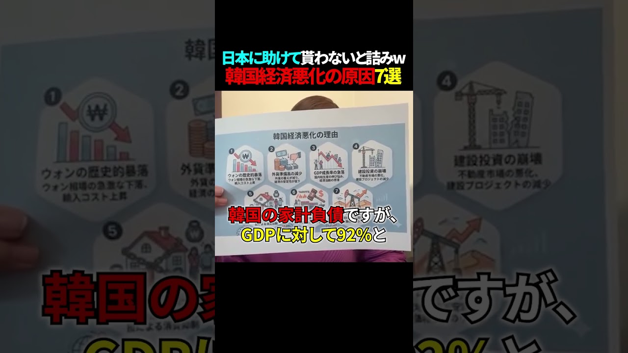 フィフィ「韓国経済がヤバすぎる」悪化の原因7選 #世界情勢 #高市政権 #自民党 #高市早苗 #韓国 #日本 #shorts