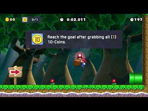 21.329 sec Ninji Run - The 10-Coin of Deep Woods - [Super Mario Maker 2 #2]