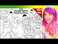 Coloring All Sesame Street Characters Coloring Pages 30 Minutes Markers Crayons Pencils
