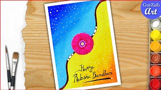Raksha Bandhan drawing || Rakhi festival painting art poster || easy and step by step