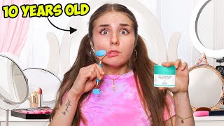TRYING A 10 Year Old's Skin Care Routine *SHOCKING*