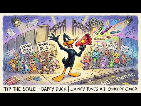 Tip the Scale – Daffy Duck (Looney Tunes) | Return to Krocodile Isle A.I. Concept Cover