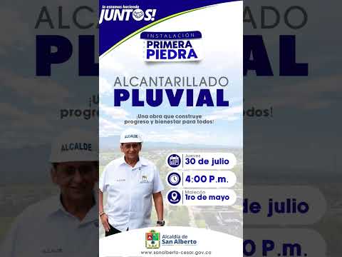 🚧 UN PASO IMPORTANTE PARA SAN ALBERTO 💙 Se acerca la instalación de la primera piedra del Acueducto