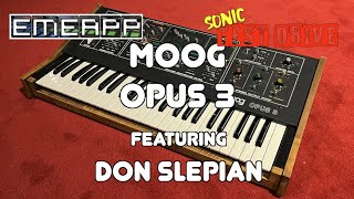 Video thumbnail for EMEAPP SONIC TEST DRIVE: MOOG OPUS 3 Feat. DON SLEPIAN by EMEAPP
