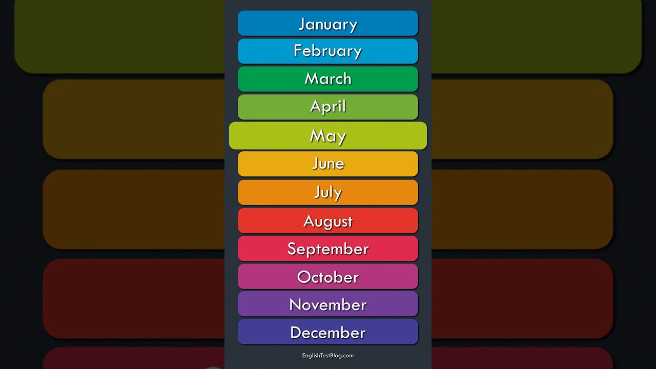How to Pronounce the Months of the Year: American English