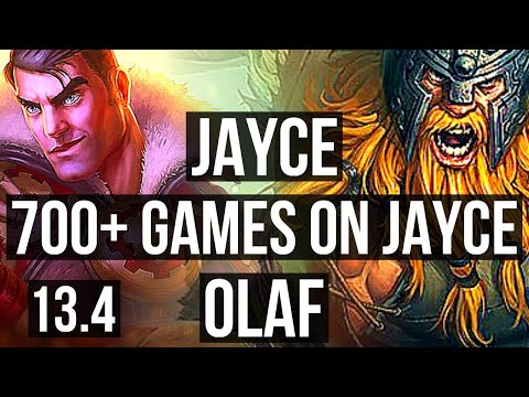 JAYCE vs OLAF (TOP) | 8/1/1, 700+ games, 1.2M mastery, Godlike | KR Master | 13.4