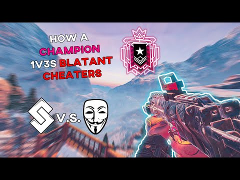 HOW A CHAMPION 1v3s BLATANT CHEATERS Ranked Highlights - Rainbow Six Siege