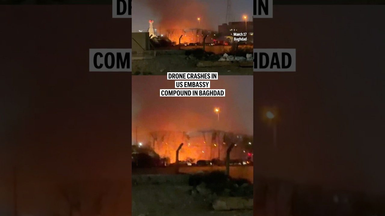 Video | Drone crashes in US Embassy compound in Baghdad