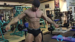 Massive Bodybuilder flexing