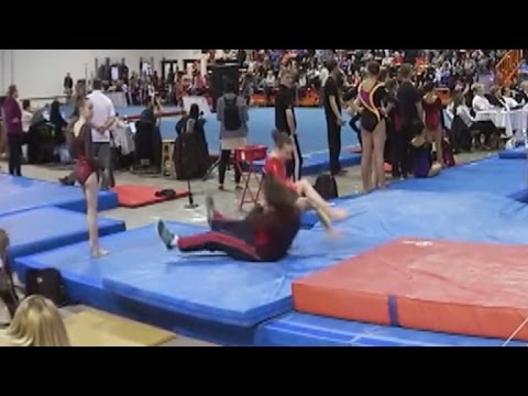 Watch This Quick-Thinking Coach Save Gymnast From Life-Threatening Fall