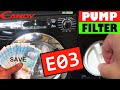How to remove and clean filter on Candy Washing Machine prevent Candy E03 Error Code