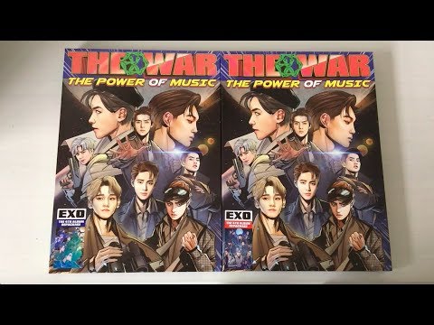 ♡Unboxing EXO 엑소 4th Album Repackage The War: The Power Of Music 파워 (Korean & Chinese Ver.)♡