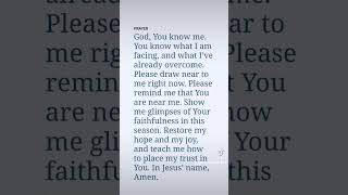 Bless The Lord by Matt Redman | Isaiah 43:2 Prayer | #shorts