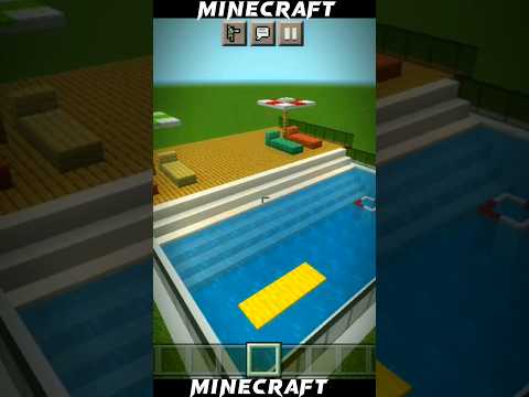 Unbelievable: I built a modern pool in Minecraft 🏊🔥 #viral
