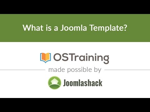 Joomla Beginner Class Lesson 33 What is a Joomla Template
