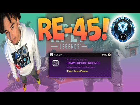 USE the RE 45 in Season 12! Diamond Ranked Gameplay with Hammerpoint Rounds! Apex Legends