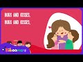Hugs And Kisses Lyric Video The Kiboomers Preschool Songs Nursery Rhymes For Mother S Day