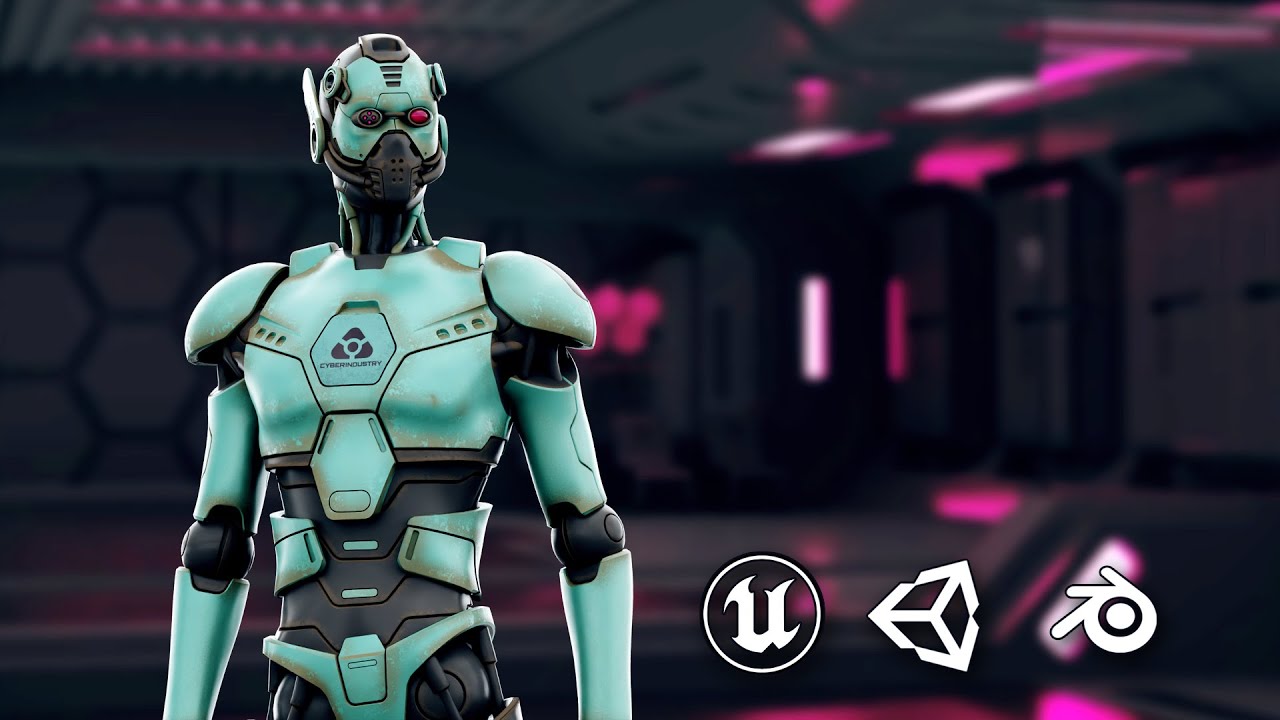 CYBORGTOPIA B-22 Auto-Rig Pro Rigged For Mixamo Unreal Engine Unity 3D Model