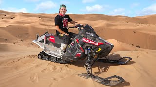 Snowmobile in the Sand Dunes!